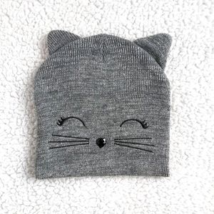JUSTICE Kids Ribbed Cat Beanie With Ears